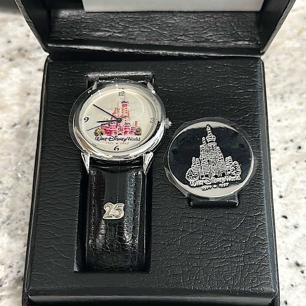 Walt Disney World  25th Anniversary Birthday Cake Watch and Pin NIB